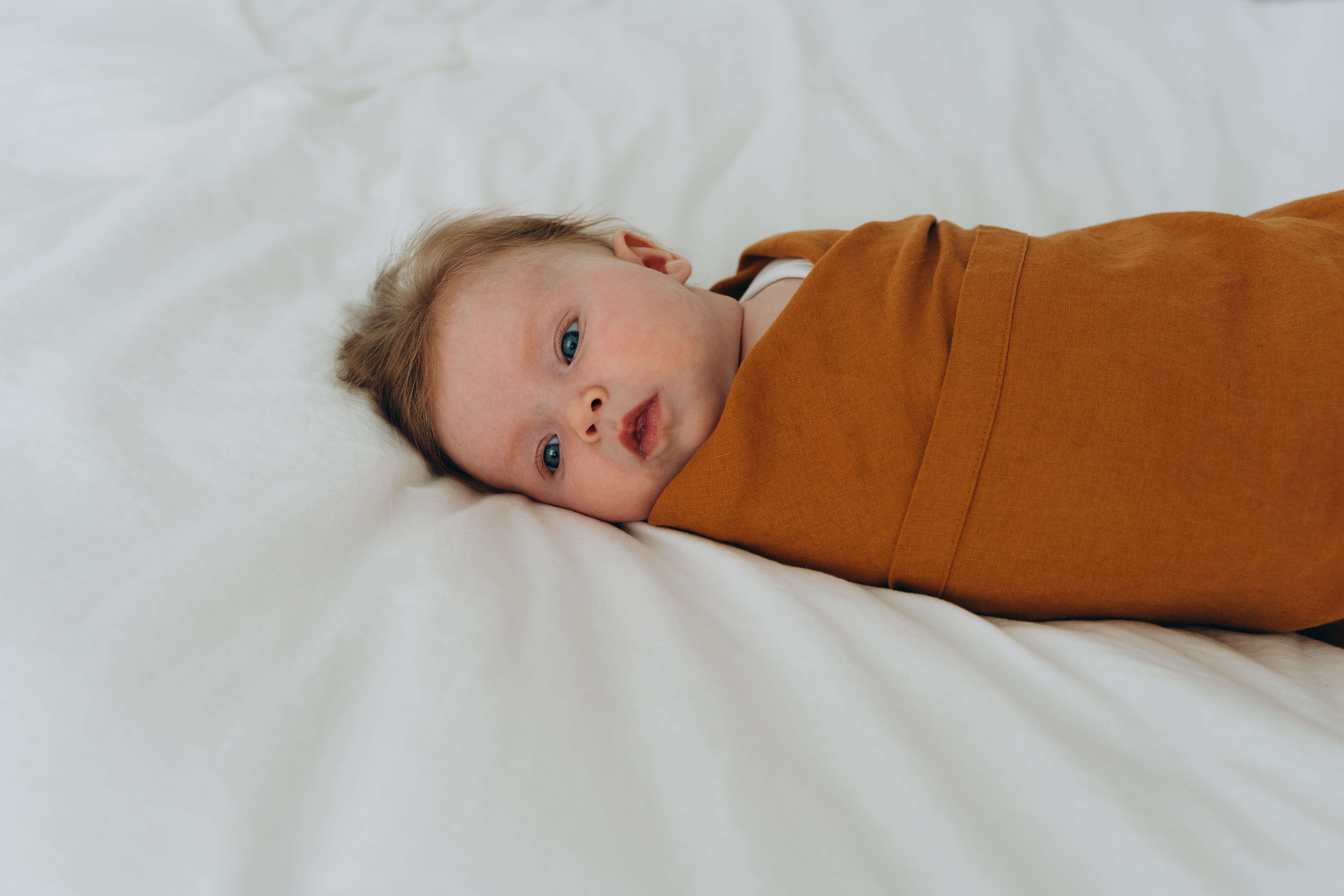 Linen Baby Cot Blanket