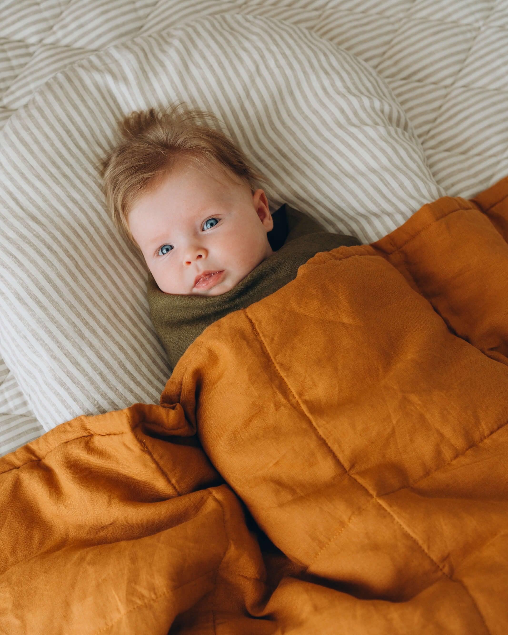 Linen best sale baby blanket